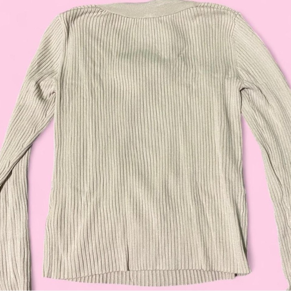 H&M Cream Ribbed Knit Top - Picture 2 of 4